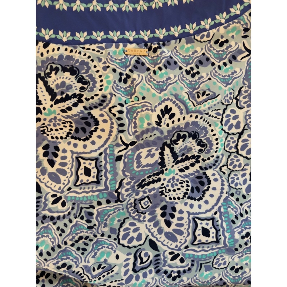 Cabana Life x Talbots UPF 50 Byron Bay Floral Embroidered Tunic Cover-Up Large - Picture 8 of 9